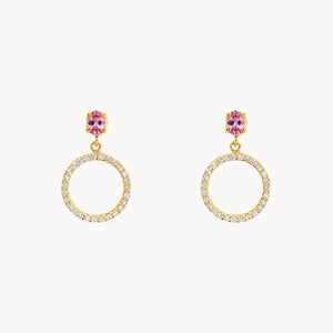 PENDIENTES CIRCULO CON CIRCONITAS VANIA