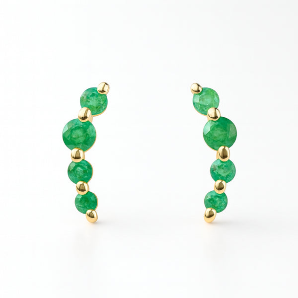 PENDIENTES TREPADOR CON ESMERALDAS LAURIE