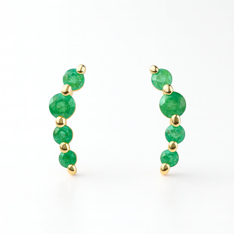 PENDIENTES TREPADOR CON ESMERALDAS LAURIE