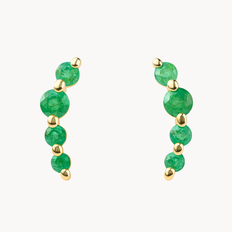 PENDIENTES TREPADOR CON ESMERALDAS LAURIE