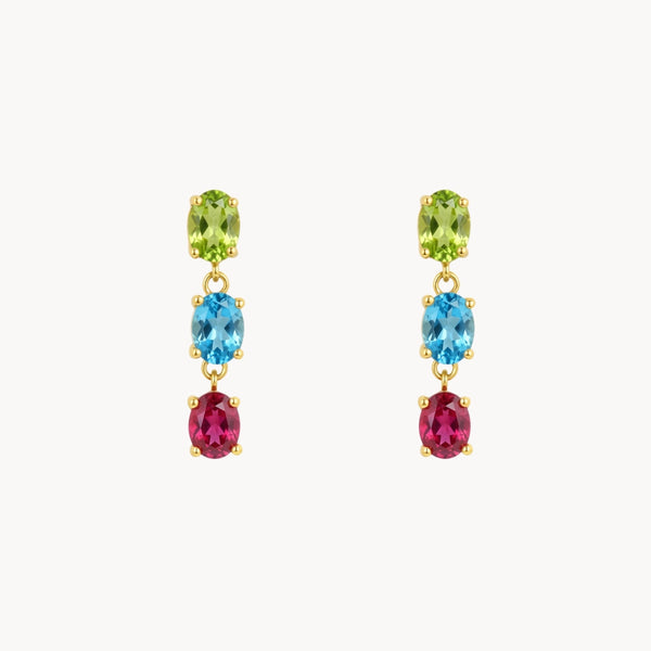 PENDIENTES CON TOPACIOS Y OLIVINO ORIANA