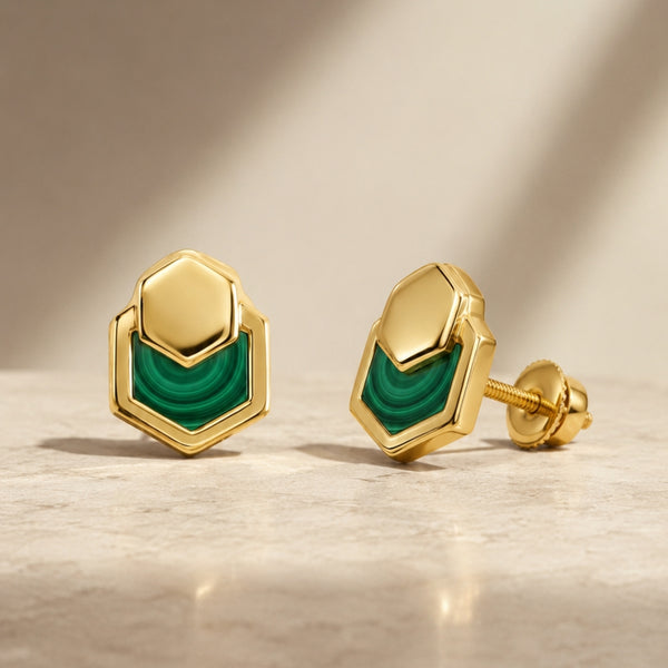 PENDIENTES CON MALAQUITA FAMARA