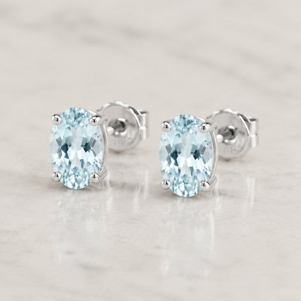 PENDIENTES CON AGUAMARINA SELENA