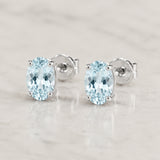 PENDIENTES CON AGUAMARINA SELENA