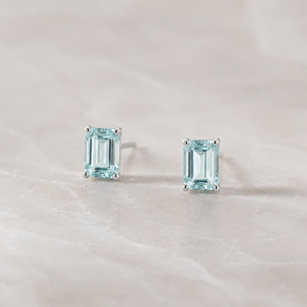 PENDIENTES CON AGUAMARINA