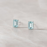 PENDIENTES CON AGUAMARINA