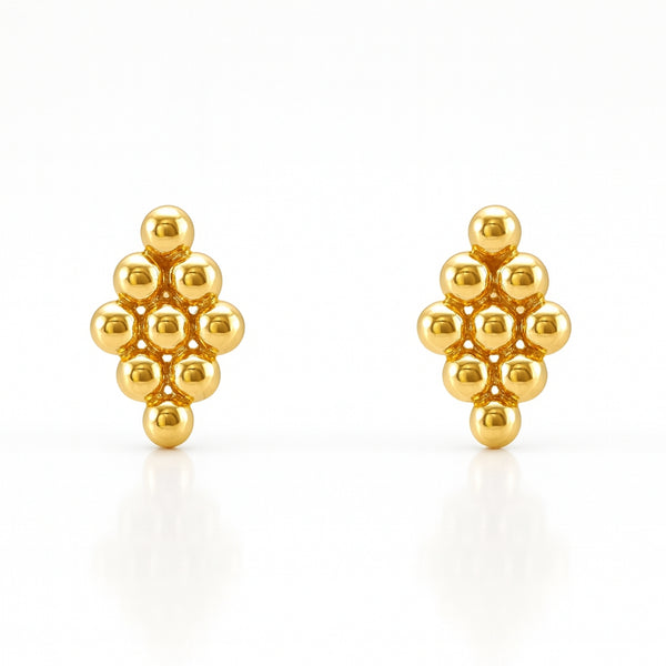 PENDIENTES BOLITAS ROMBO ANTICA