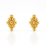 PENDIENTES BOLITAS ROMBO ANTICA