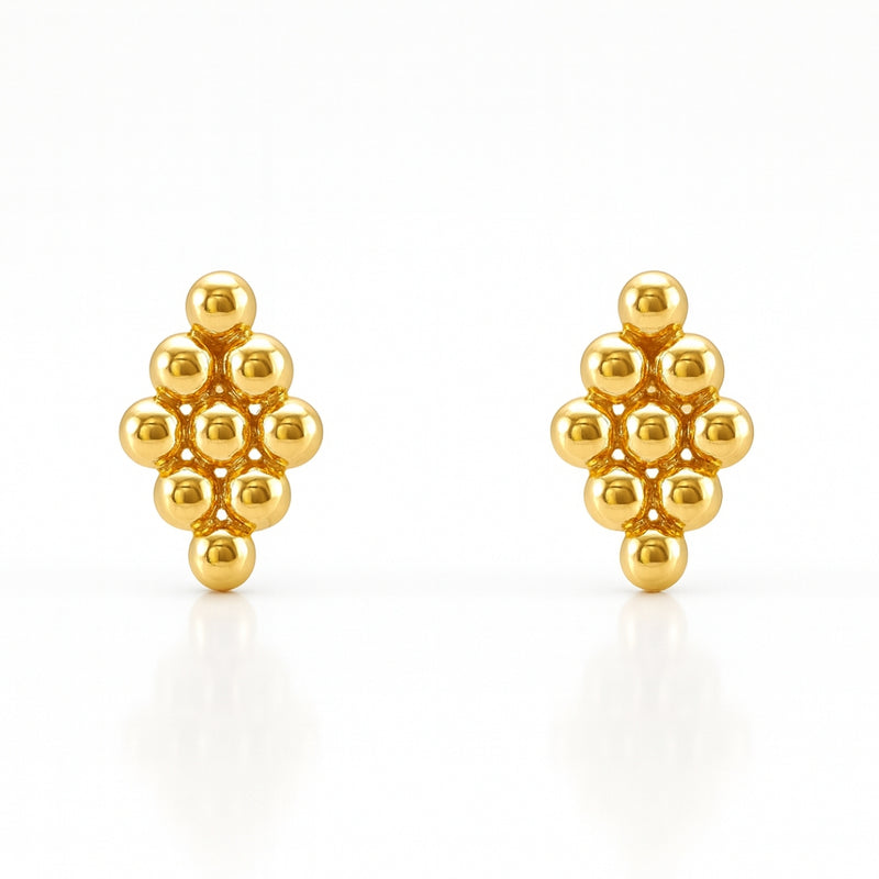 PENDIENTES BOLITAS ROMBO ANTICA