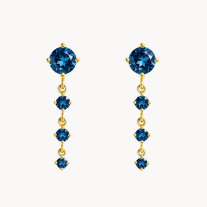 PENDIENTES LARGOS CON TOPACIOS LONDON BLUE ARETHA