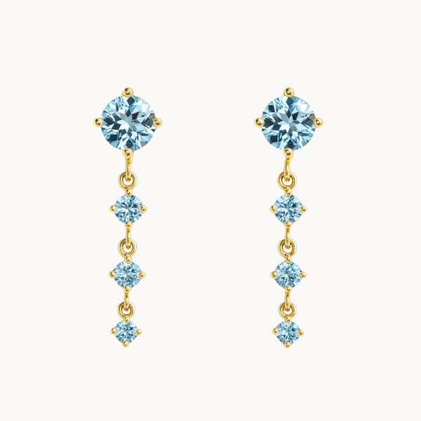 PENDIENTES LARGOS CON TOPACIOS AZULES ARETHA