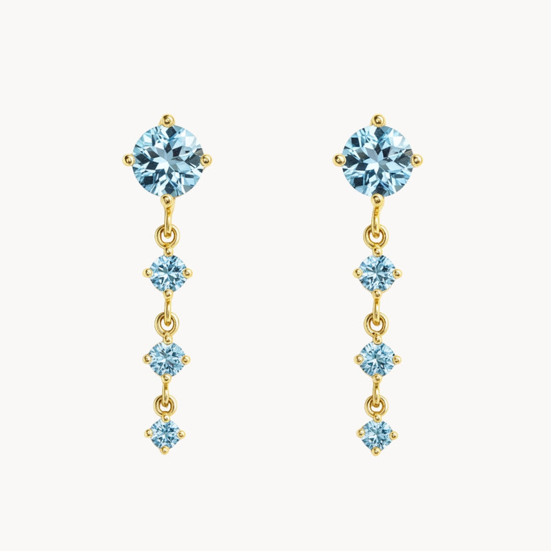 PENDIENTES LARGOS CON TOPACIOS AZULES ARETHA