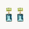 PENDIENTES TOPACIO LONDON BLUE Y OLIVINO MILDA