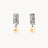 MIA Textured Earrings with Pearl