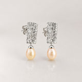 MIA Textured Earrings with Pearl
