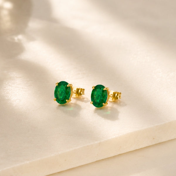 PENDIENTES ESMERALDA OVAL ARABELLA