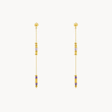 PENDIENTES LARGOS AMATISTAS Y CITRINOS VITALIA