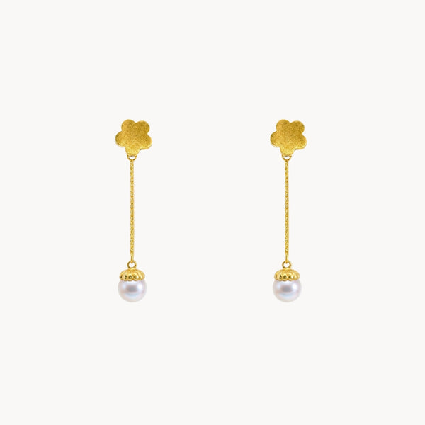 PENDIENTES LARGOS CON PERLA CAMILA