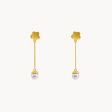 PENDIENTES LARGOS CON PERLA CAMILA