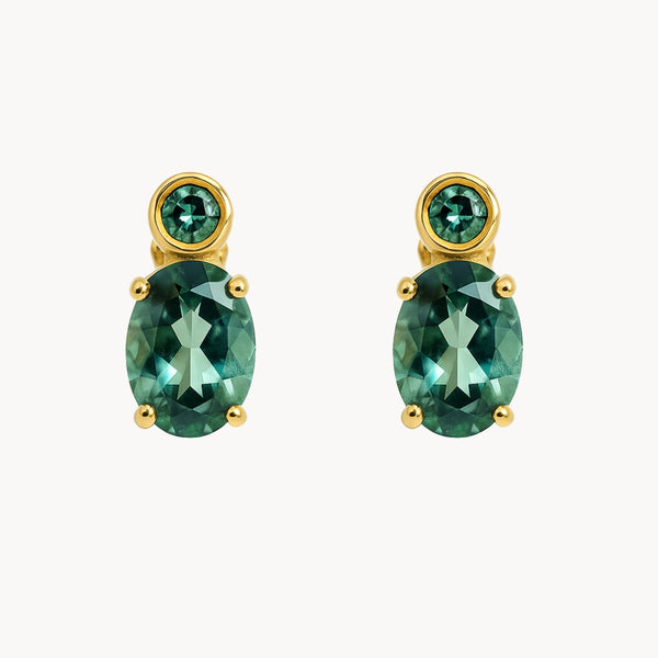 PENDIENTES TOPACIO VERDE ELIA