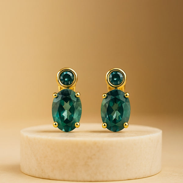 PENDIENTES TOPACIO VERDE ELIA