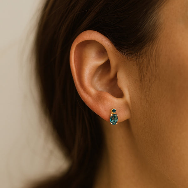 PENDIENTES TOPACIO AZUL ELIA