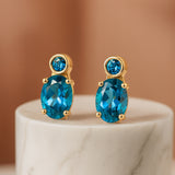 PENDIENTES TOPACIO AZUL ELIA