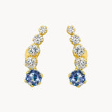 PENDIENTES TREPADOR TOPACIO LONDON BLUE Y CIRCONITAS BERIT