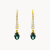 PENDIENTES CON TOPACIO LONDON BLUE Y CIRCONITAS GERALDINE