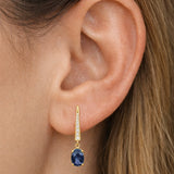PENDIENTES CON TOPACIO LONDON BLUE Y CIRCONITAS GERALDINE