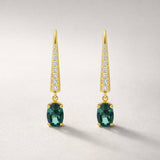 PENDIENTES CON TOPACIO LONDON BLUE Y CIRCONITAS GERALDINE