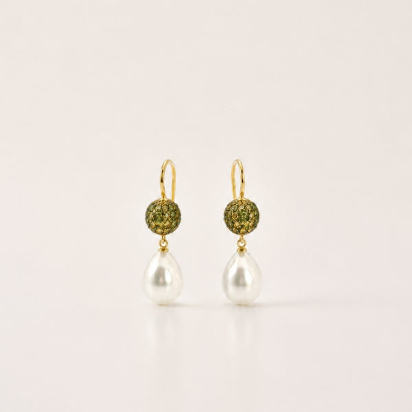 PENDIENTES CON PERLAS Y CIRCONITAS LEILA