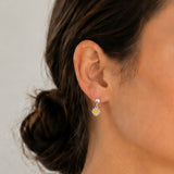 PENDIENTES MARGARITAS BICOLOR