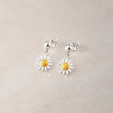 PENDIENTES MARGARITAS BICOLOR