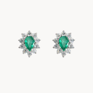 PENDIENTES ESMERALDA Y ORLA DE CIRCONITAS KEYLA