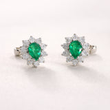 PENDIENTES ESMERALDA Y ORLA DE CIRCONITAS KEYLA
