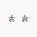 ASTERIA Flower Earrings with Cubic Zirconia
