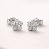 ASTERIA Flower Earrings with Cubic Zirconia