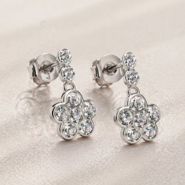 BRINCOS COM TURMALINA ROSA E AMETISTA SANNE