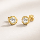 BRINCOS ENTRELAÇADOS COM ZIRCÓNIA JANA