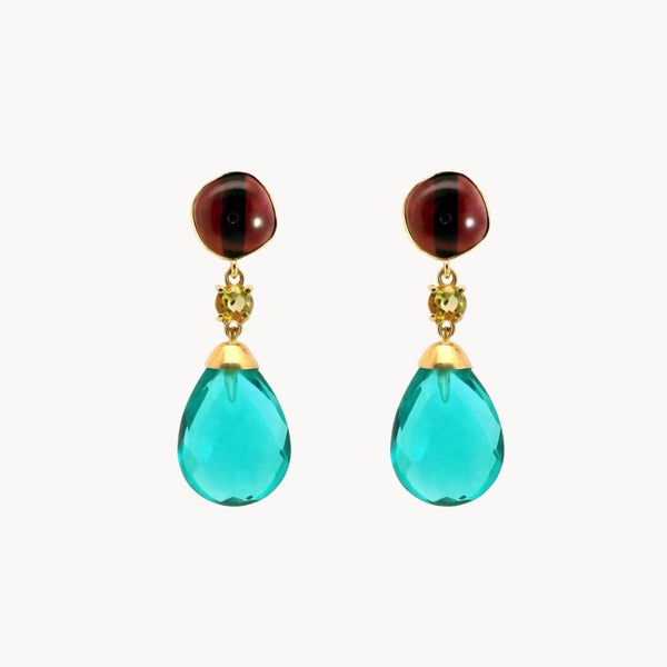 PENDIENTES CUARZOS HIDROTERMALES LILLIAN