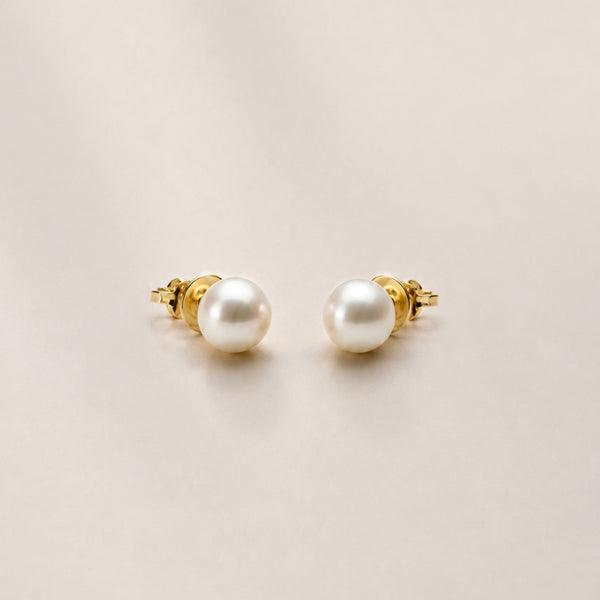 PENDIENTES BOTON CON PERLAS