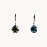 Long Earrings with Keshi Pearls