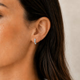 PENDIENTES TREPADORES TOPACIO AZUL Y DIAMANTES