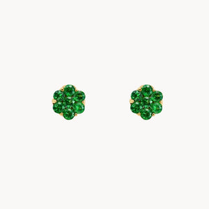 PENDIENTES FORMA DE FLOR CON GRANATES TSAVORITAS