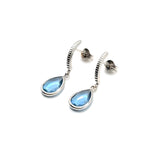 BLUE ZIRCONIA TEAR EARRINGS