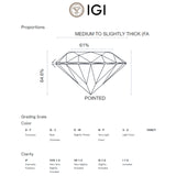 COLGANTE DIAMANTE CREADO 1 QUILATE MARQUISE CERTIFICADO IGI