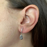 BLUE ZIRCONIA TEAR EARRINGS