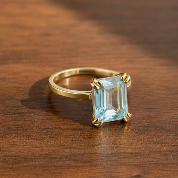 ANILLO STATEMENT TOPACIO AZUL