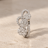 ANILLO DIAMANTES EN TRIPLE FLOR